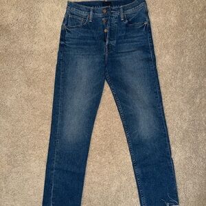 MOTHER Tomcat Ankle Fray Jeans